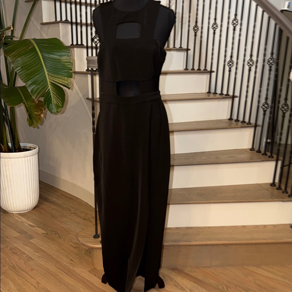 Express Black Maxi Dress with Cutout Bodice